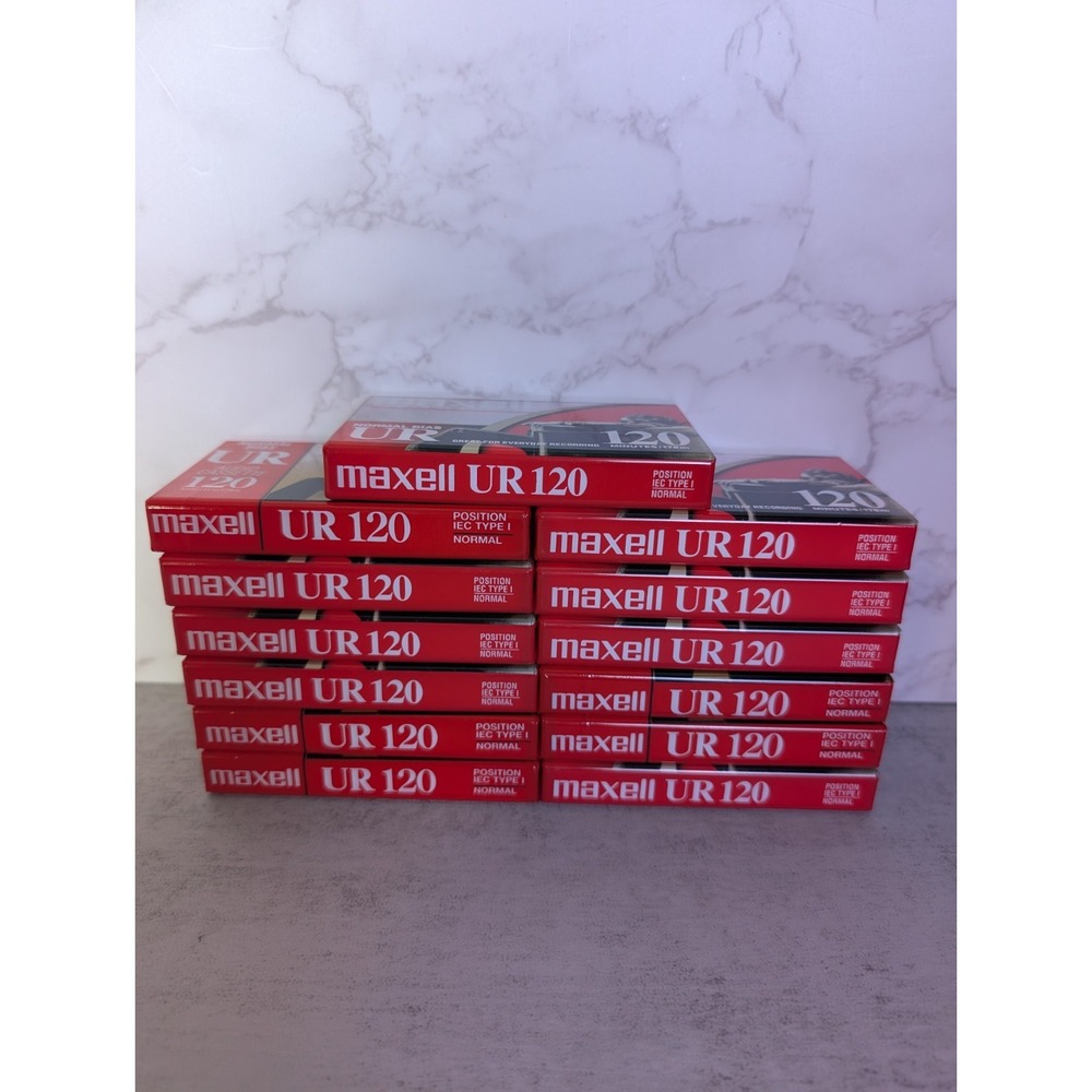 Maxwell UR 120 Audio Cassette Tape 13 Total New & Sealed, Normal Bias, 120 min